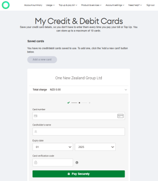 My ONZ Web_Add Card Details