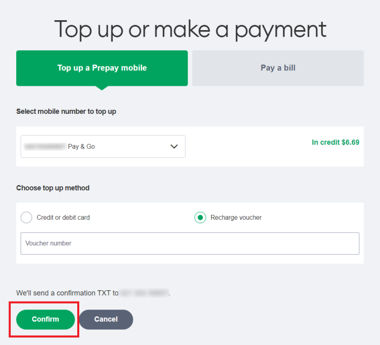 Screenshot My One NZ Web Confirm Top up