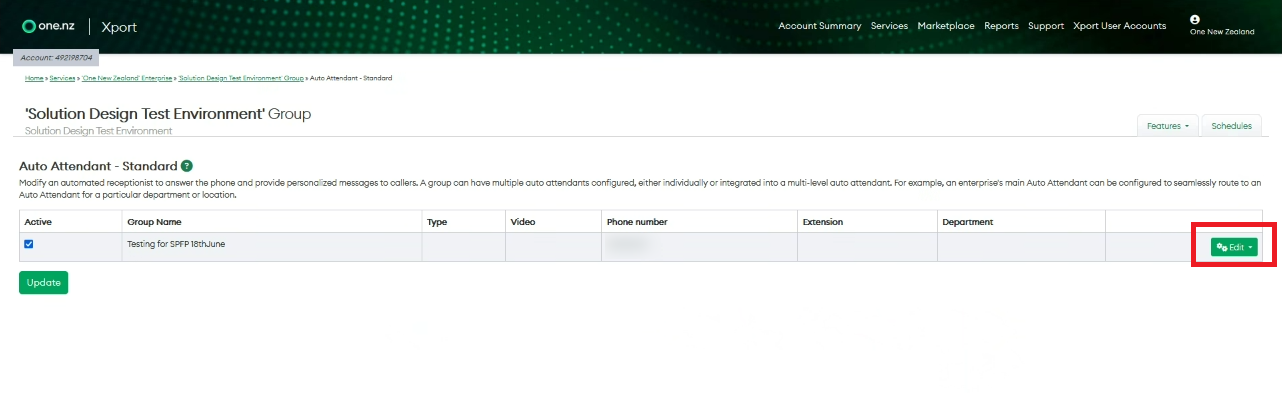 Xportal - Edit Settings Button