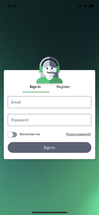Screenshot My One NZ App login Screen