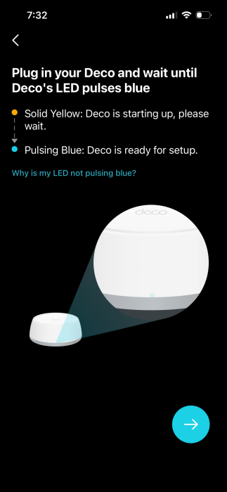 Deco App | Unit Pulsing Blue Screen
