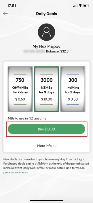 Screenshot My One NZ App Buy Daily Deals 