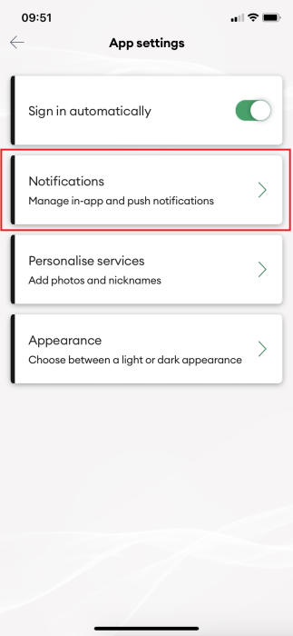 Screenshot My One NZ App Notifications
