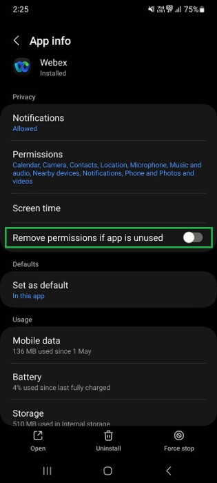 Webex App Info