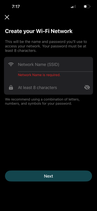 Deco App | Create Network
