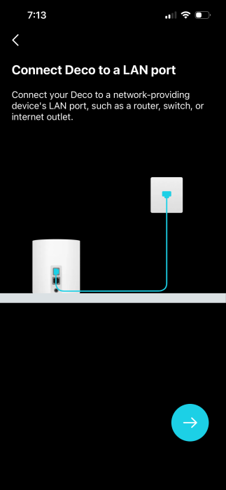 Deco App | Connect Deco to LAN port prompt