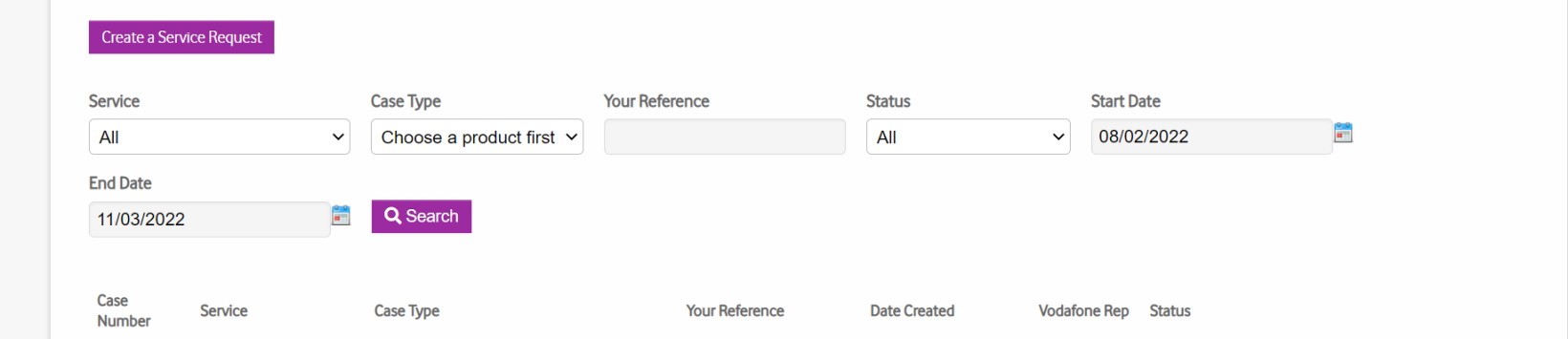Screenshot_ICT Service Request_ICT Service Request Filter